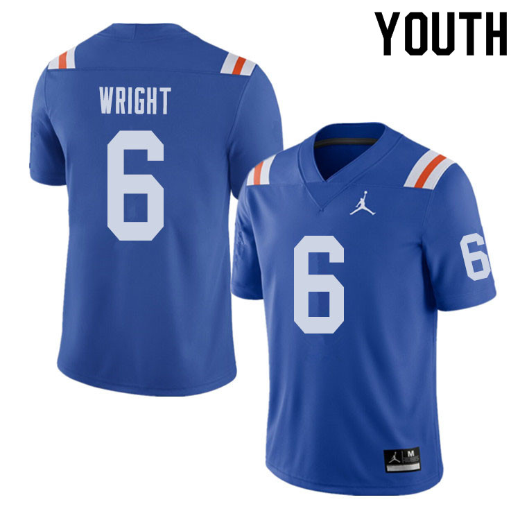 Jordan Brand Youth #6 Nay'Quan Wright Florida Gators Throwback Alternate College Football Jerseys Sa